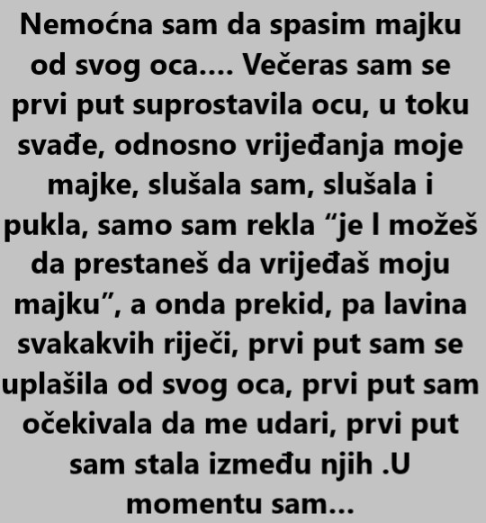 “Nemoćna sam da spasim majku od svog oca…” - featured image “Nemoćna sam da spasim majku od svog oca…” - featured image