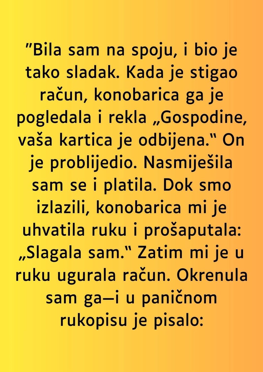 “Bila sam na spoju, i bio je tako sladak…” - featured image